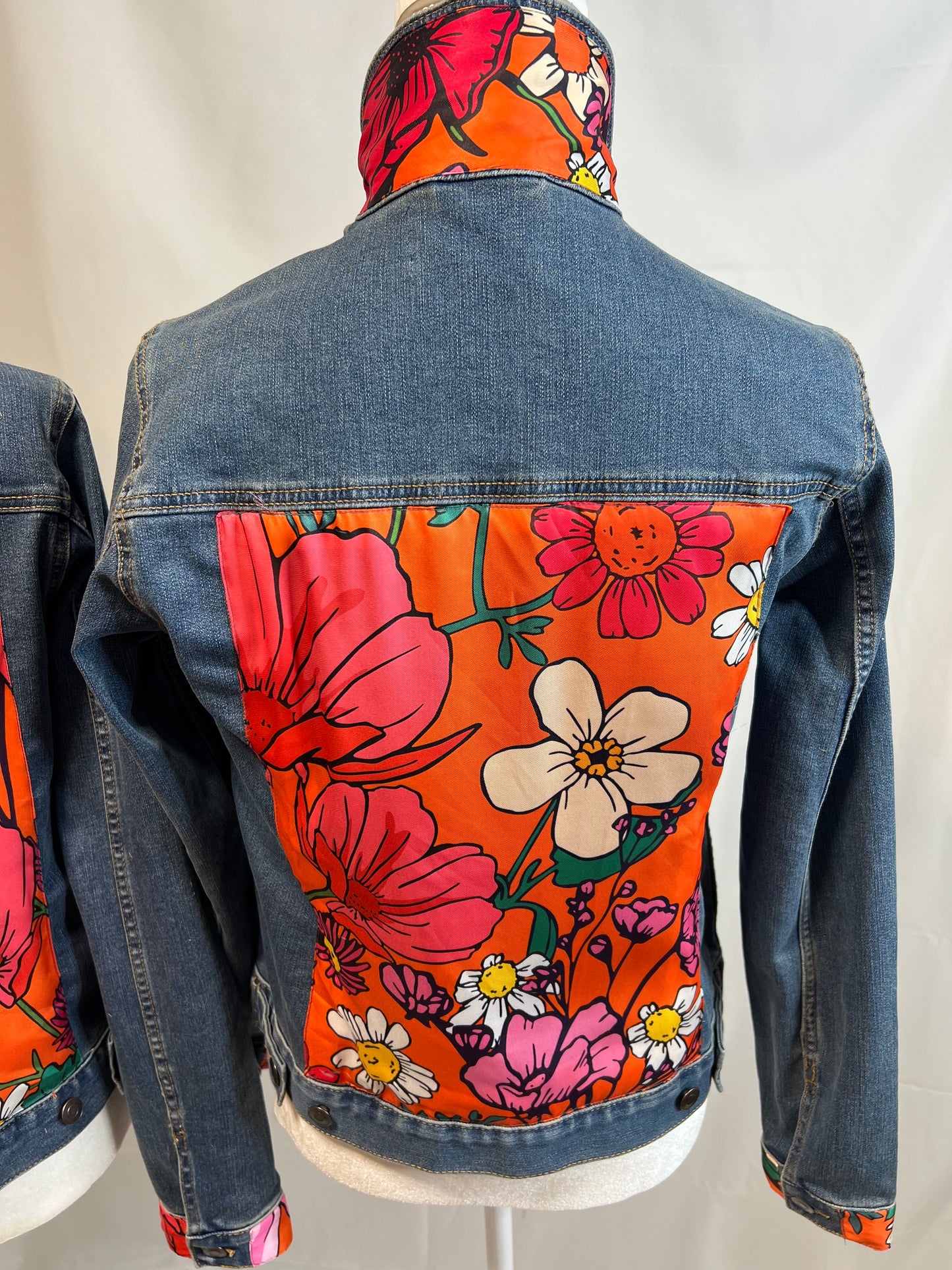 Orange Delight Denim Jacket