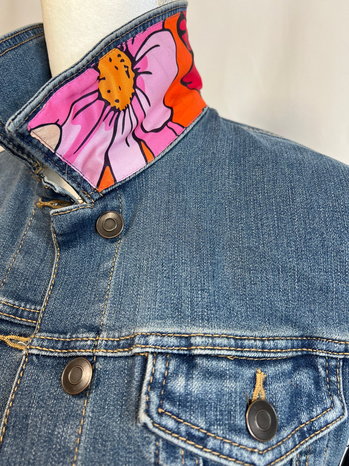 Orange Delight Denim Jacket