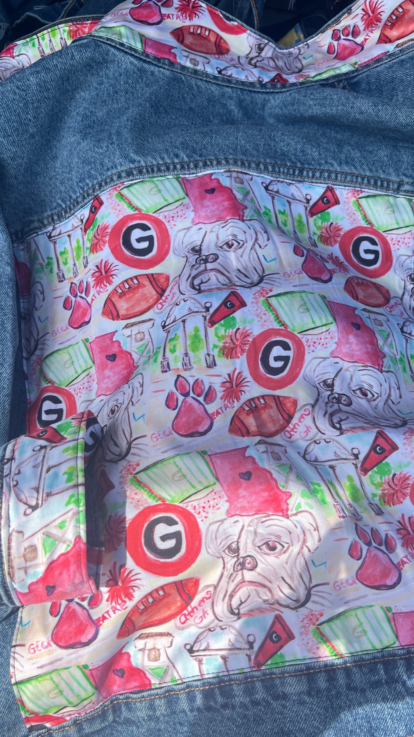 Georgia Go Dawgs Denim Jacket