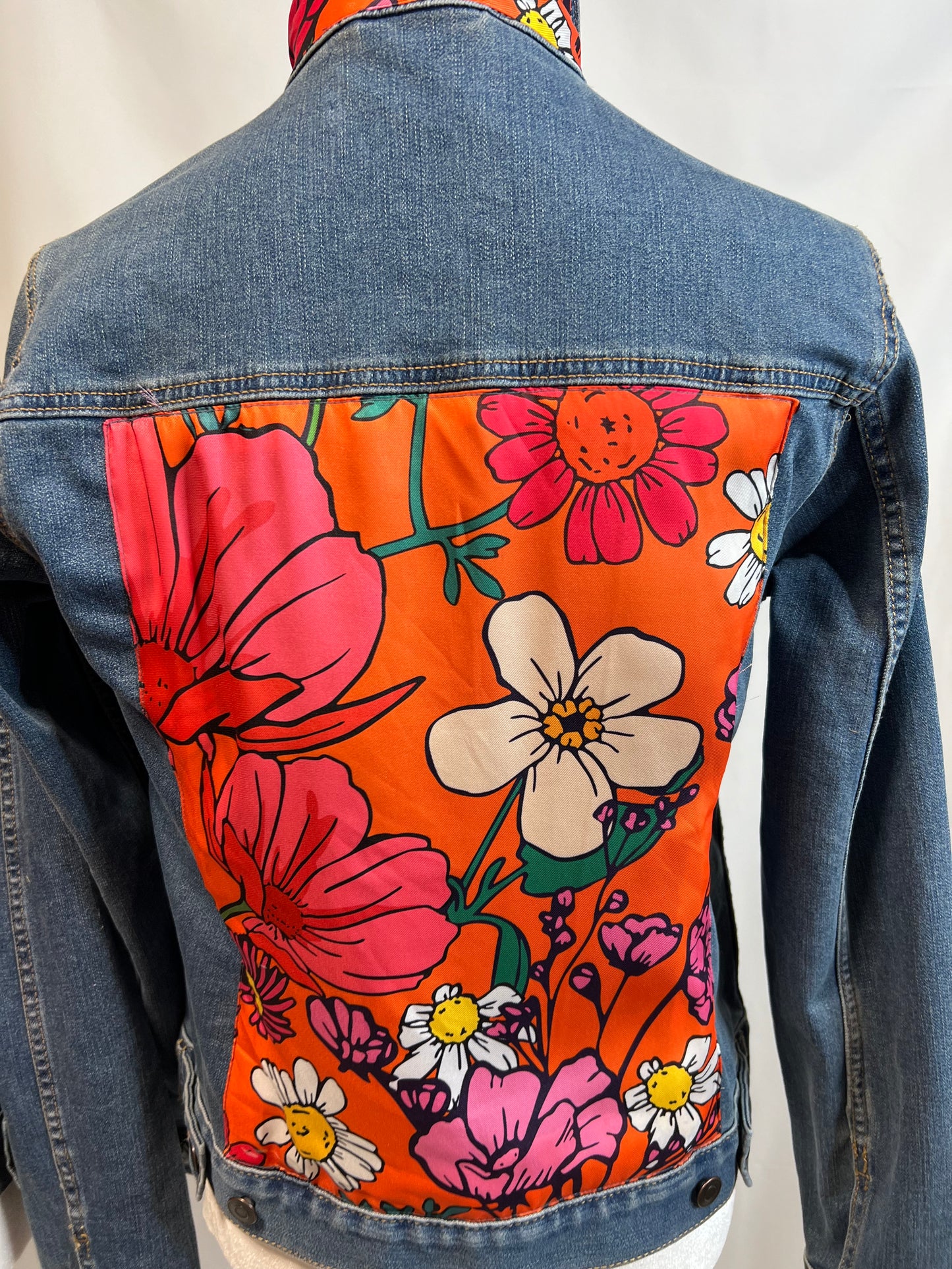 Orange Delight Denim Jacket