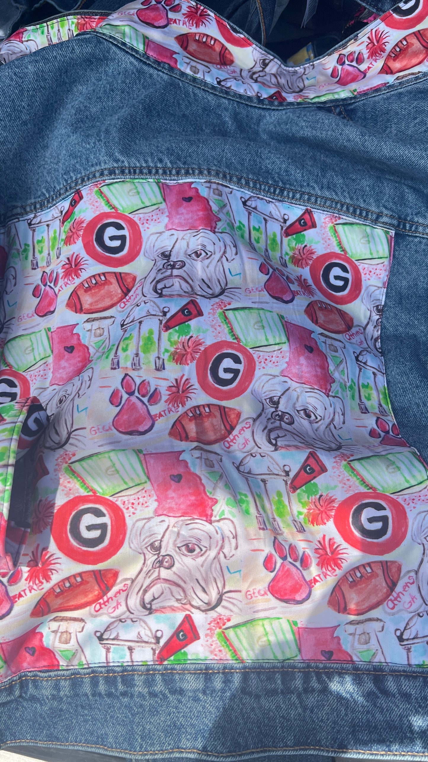 Georgia Go Dawgs Denim Jacket