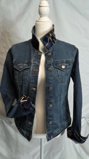 Classic Navy and Gold -Blue Denim Jacket